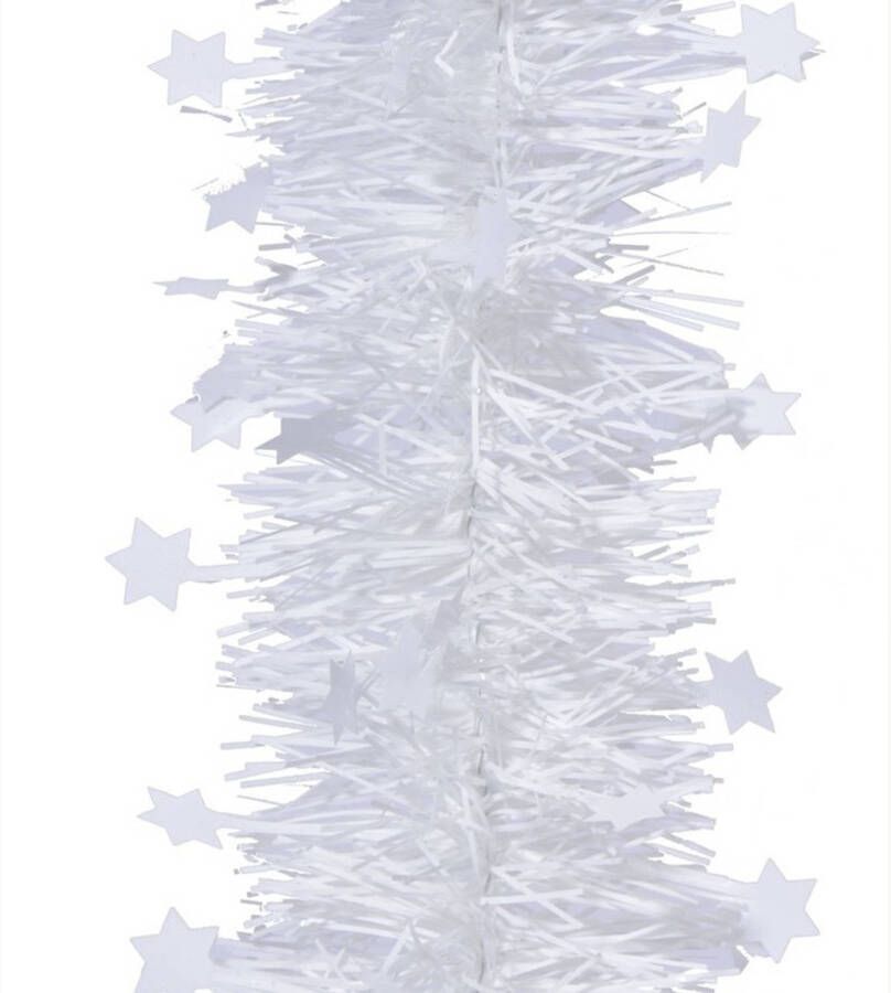 Decoris 3x Winter witte sterren kerstslingers 10 x 270 cm kerstboom Kerstslingers