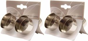 Decoris 8x Kerststukjes theelichthouders zilver Kerststukjes