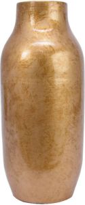 Decoris Bloemen vaas antiek goud van keramiek 60 cm hoog diameter 24 cm Vazen
