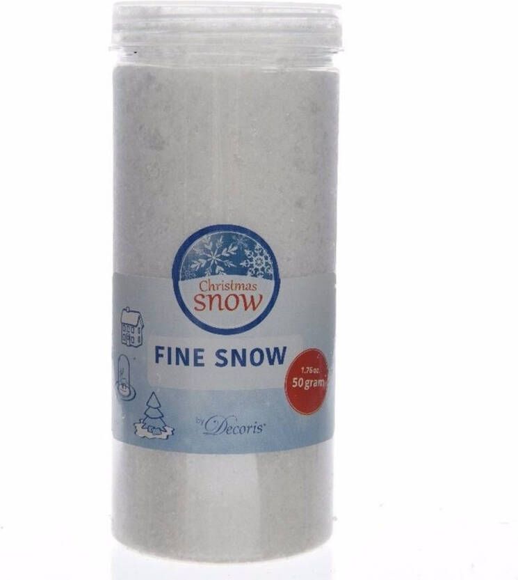 Decoris Fijne deco sneeuw voor de kerstboom 50 gram Decoratiesneeuw