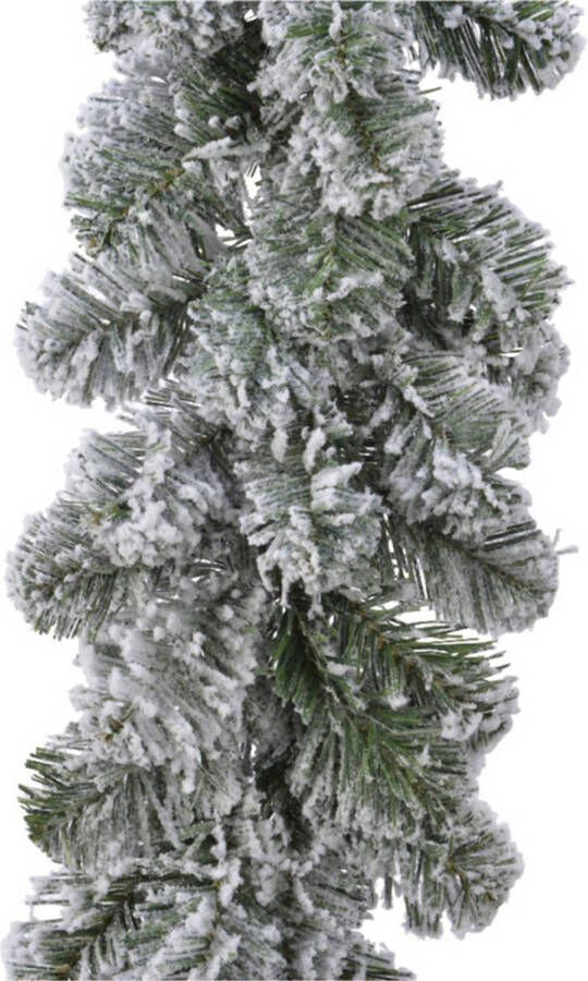 Decoris Kerst dennenslinger guirlande groen met sneeuw 20 x 270 cm Kerstslingers