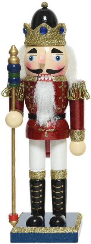 Decoris Kerstbeeldje houten notenkraker poppetje soldaat 25 cm kerstbeeldjes