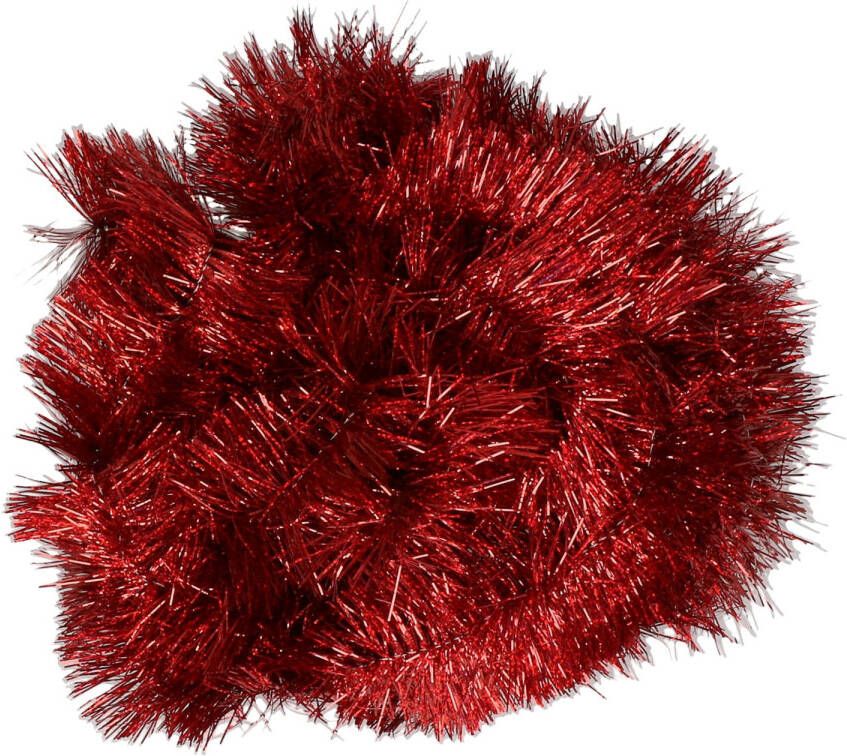 Decoris kerstslinger rood 270 x 7 cm folie slinger lametta Kerstslingers