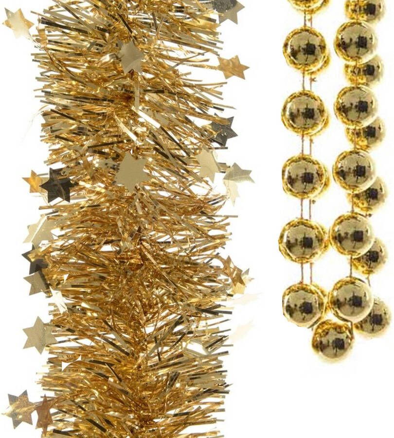 Decoris Kerstslingers set 3x stuks goud Kerstversiering Kerstslingers