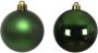 Decoris 16x Kunststof kerstballen glanzend mat donkergroen 4 cm kerstboom versiering decoratie Kerstbal - Thumbnail 1