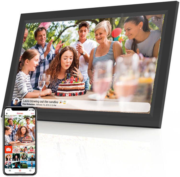 Denver Digitale Fotolijst 15.6 inch XL FULL HD App Fotokader IPS Touchscreen 16GB PFF1503B