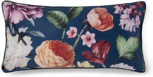 Merkloos Descanso Polyester Sierkussen Fiori blue 30x60cm