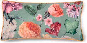 Descanso Polyester Sierkussen Fiori green 30x60cm