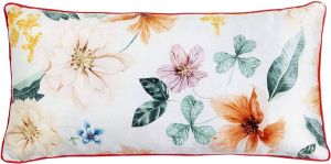 Descanso sierkussen Annabelle 60 x 30 cm polyester wit