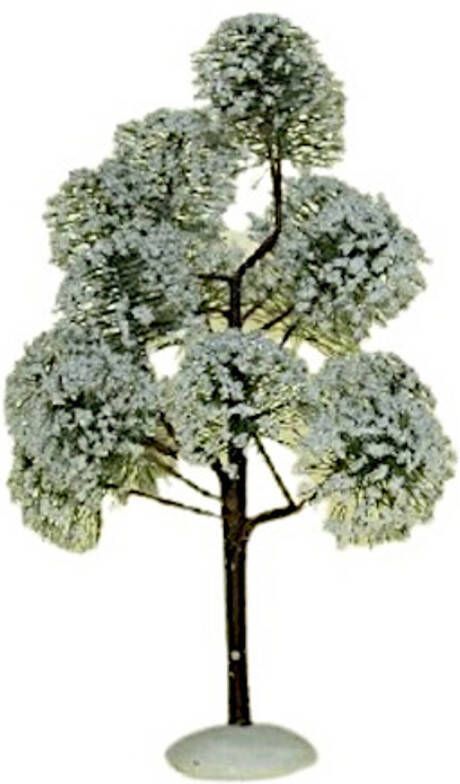 Dickensville boompje sneeuw 15 cm groen wit