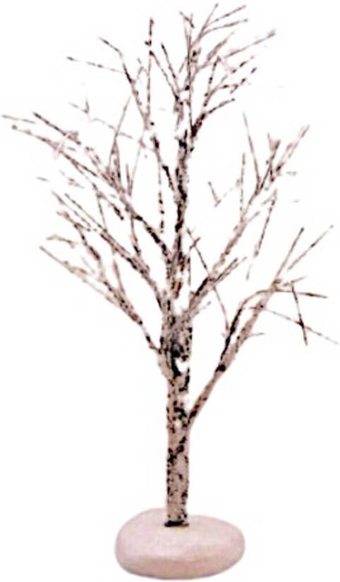 Dickensville boompje sneeuw 15 cm zwart wit