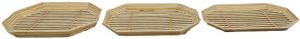 Dijk Natural Collections DKNC Dienblad bamboe 53x38x5cm Set van 3 Natuurlijk