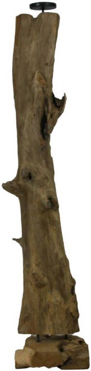 Dijk Natural Collections DKNC Kandelaar Teak hout 28x110cm Bruin