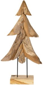 Dijk Natural Collections DKNC Kerstboom op standaard teak hout 42x15x78cm Natuurlijk