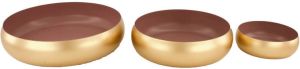 Dijk Natural Collections DKNC Dienblad ijzer 27.5x6.5cm Set van 3 Roze