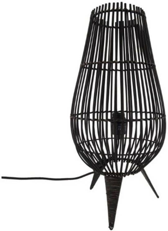 Dijk Natural Collections DKNC Lamp Bamboe 28x28x58cm Zwart