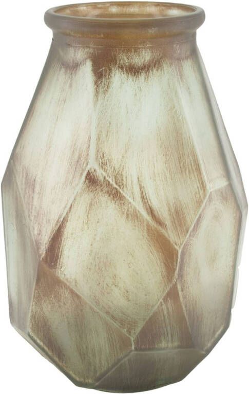 Dijk Natural Collections DKNC Vaas San Jose Recycled glas 22x22x35 cm Bruin