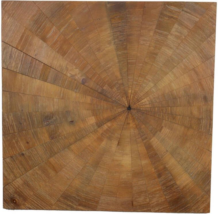 Dijk Natural Collections DKNC Wanddecoratie hout 58x58x3cm Natuurlijk