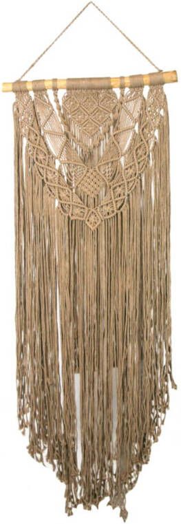 Dijk Natural Collections DKNC Wanddecoratie Budapest Stof 58x3x150cm Bruin