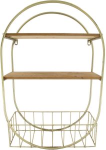 Dijk Natural Collections DKNC Metalen wandrek 39x18x58 Goud