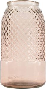 Dijk Natural Collections -vaas Gerecycled Glas-roze-15x28