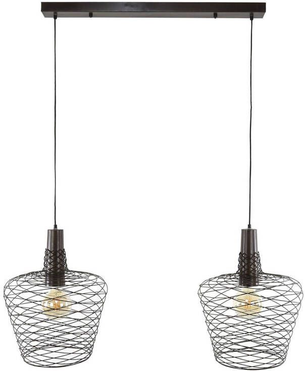 Dimehouse Hanglamp industrieel Luki 2-lichts koperkleurig