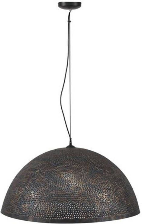 Dimehouse Hanglamp Industrieel Zwart-Bruin Aya 70 cm