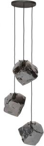Dimehouse Industriële Hanglamp Rocks 3-lichts Transparant