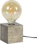 Dimehouse Industriële Tafellamp Blok Antiek Nikkel Metaal - Thumbnail 1