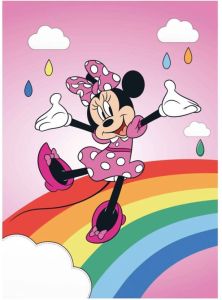 Disney Minnie Mouse thema fleece bank bed deken 100 x 140 cm 100% polyester stof Plaids