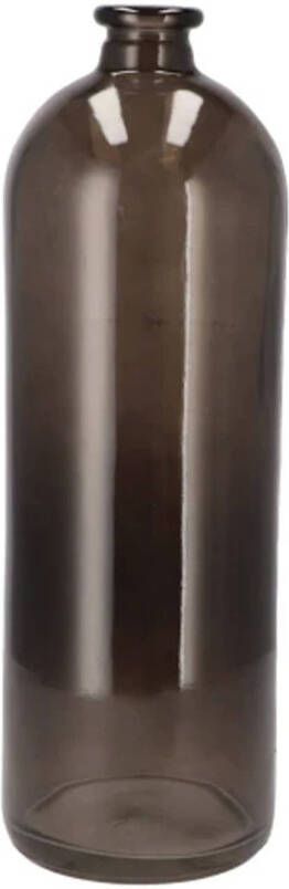 DK Design Bloemenvaas fles model helder gekleurd glas zwart D14 x H41 cm Vazen