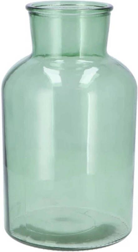 DK Design Bloemenvaas melkbus fles helder glas zeegroen D17 x H30 cm Vazen