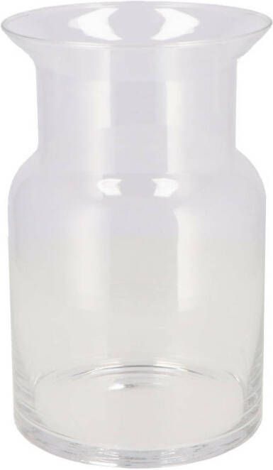 DK Design Bloemenvaas melkbus fles model Milky transparant glas D19 x H40 cm Vazen