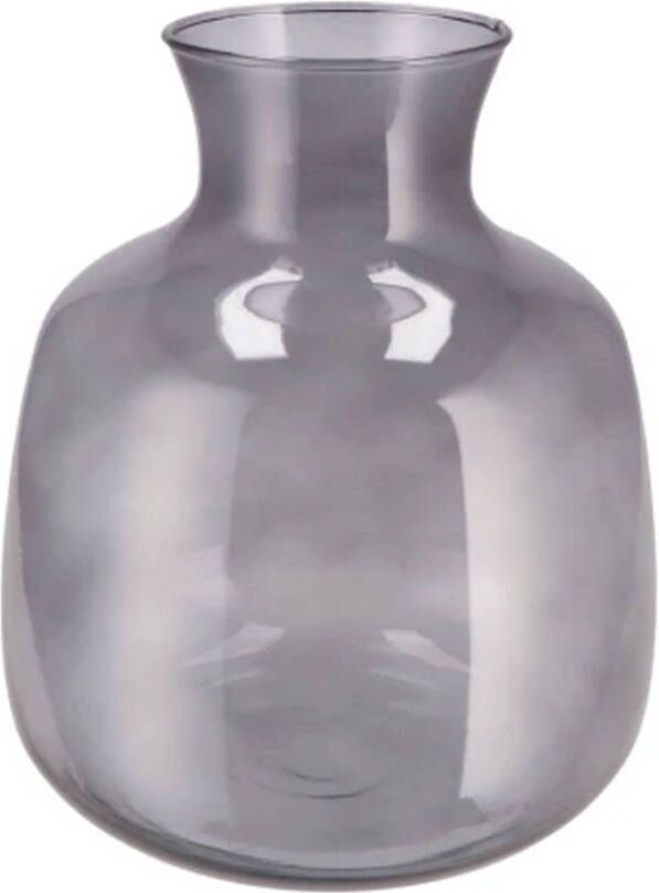 DK Design Bloemenvaas Mira fles vaas smoke glas D24 x H28 cm Vazen