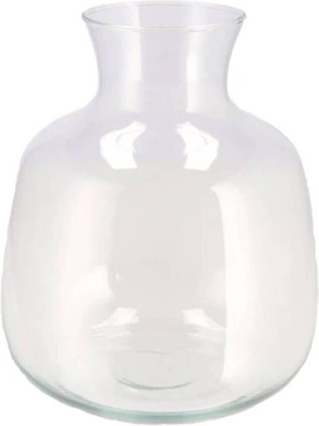 DK Design Bloemenvaas Mira fles vaas transparant glas D24 x H28 cm Vazen