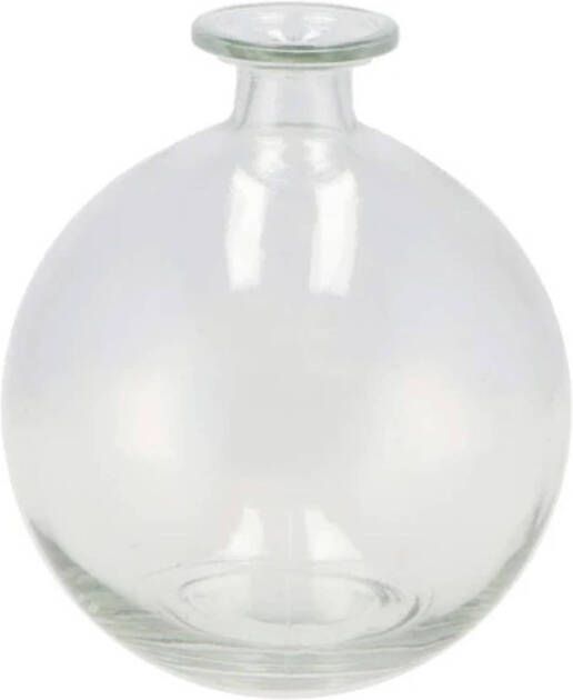 DK Design Bloemenvaas rond model helder gekleurd glas transparant D13 x H15 cm Vazen