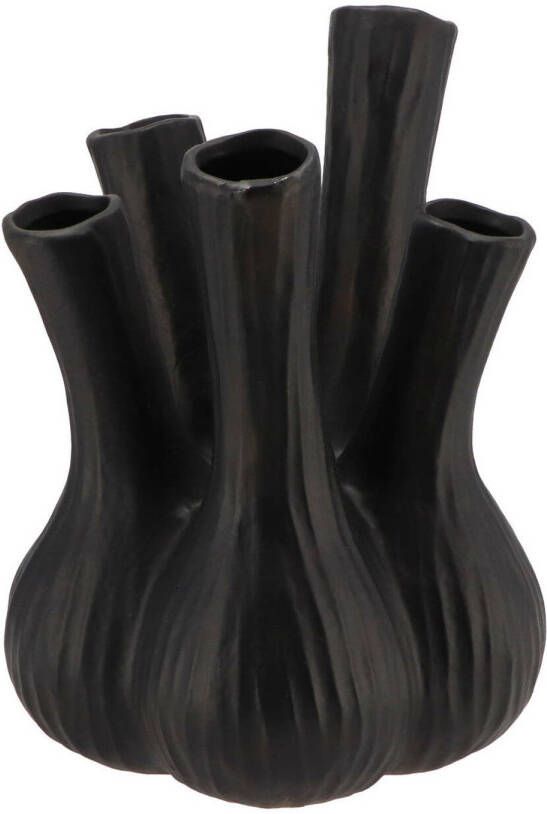 DK Design vaas Aglio tulpenvaas XL mat zwart D26 x H35 cm Vazen