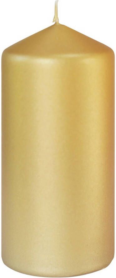 Duni Gouden cilinderkaarsen stompkaarsen 15 x 7 cm 52 branduren geurloze kaarsen mat goud Stompkaarsen