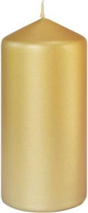 Duni Gouden cilinderkaarsen stompkaarsen 15 x 7 cm 52 branduren geurloze kaarsen mat goud Stompkaarsen