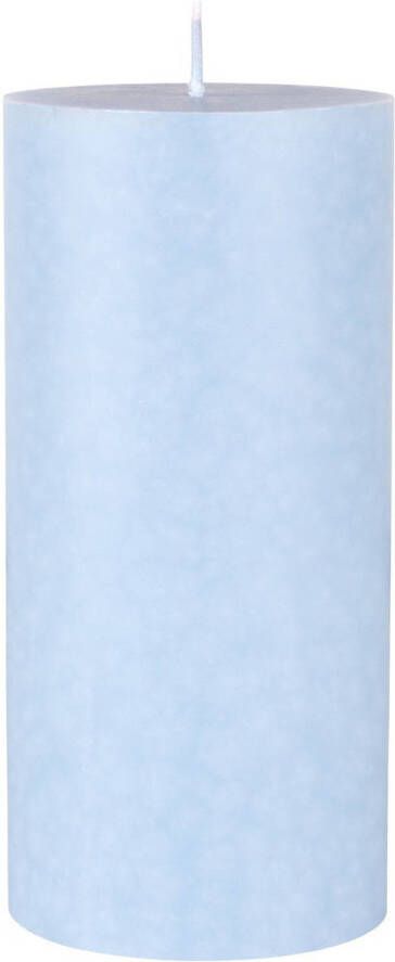 Duni Lichtblauwe cilinderkaarsen stompkaarsen 15 x 7 cm 50 branduren geurloze kaarsen blauw licht Stompkaarsen