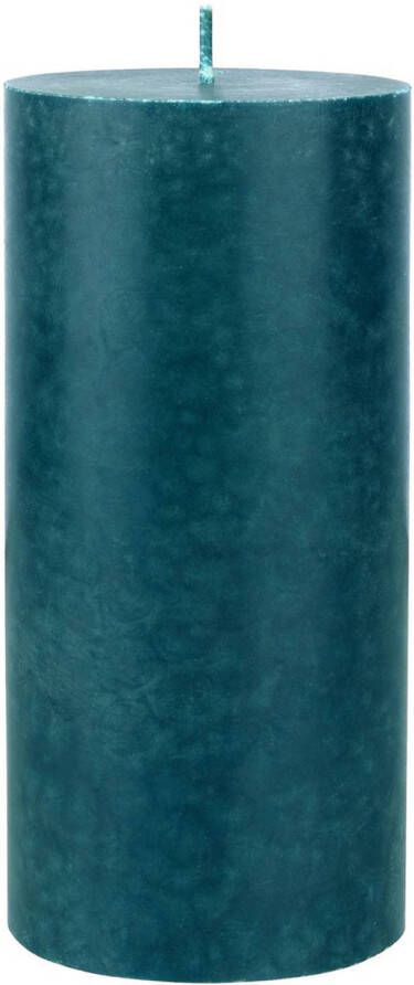 Duni Petrol blauwe cilinderkaarsen stompkaarsen 15 x 7 cm 50 branduren Petrol blauw Stompkaarsen