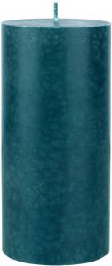 Duni Petrol blauwe cilinderkaarsen stompkaarsen 15 x 7 cm 50 branduren geurloze kaarsen blauw Stompkaarsen
