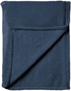 Dutch Decor BILLY Plaid flannel fleece 150x200 cm Insignia Blue blauw superzacht