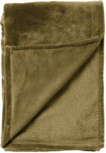Dutch Decor BILLY Plaid flannel fleece 150x200 cm Military Olive groen superzacht