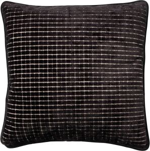 Dutch Decor BINK Sierkussen velvet Raven 45x45 cm zwart