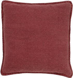 Dutch Decor Bowie Kussenhoes Van Gewassen Katoen Merlot 45x45 Cm Rood