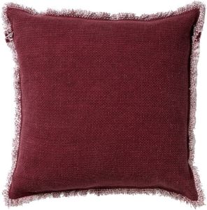 Dutch Decor BURTO Sierkussen van gewassen katoen Merlot 60x60 cm rood