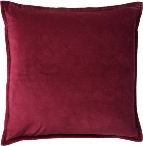 Dutch Decor Caith Kussenhoes 100% Katoen Velvet 50x50 Cm Red Plum Pruim roze