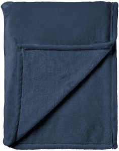 Dutch Decor CHARLIE Plaid flannel fleece XL 200x220 cm Insignia Blue blauw