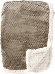 Dutch Decor CODY Plaid 150x200 cm fleece deken met teddy Pumice Stone beige